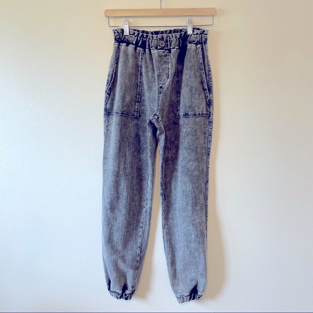 BlankNYC High Rise Acid Wash Joggers XS